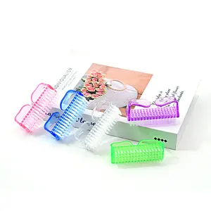 2 PCS nail dust brush cleaning dusty brushes five colors pink/blue/purple/green/white nail cleaning brush for manicure