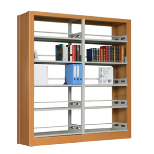 Étagère à livres double face à 5 niveaux en métal, directement de l'usine, pour bibliothèque, école, bureau - Product Image 3