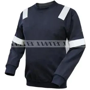Modacrylic sweter tahan api kemeja tahan api baju Reflektif FR Hi vis baju kerja keselamatan workwear