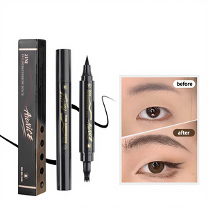 <span class=keywords><strong>Crayon</strong></span> à sourcils et eye-liner 2-en-1 AYONICE certifié MSDS transfrontalier, double embout, quatre pointes, imperméable et résistant à la transpiration, pour barbe masculine - Product Image 1