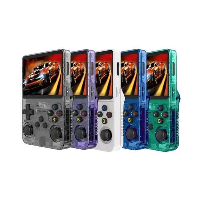 R36HD Handheld Game Console with 3.5 Inch HD Screen, Retro Classic Game Console Supports Over 15000 Games and 64G Storage Space