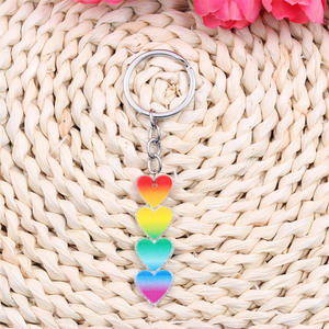 Llavero de Macramé Simple y Ligero con Corazón de Acrílico UV de Color Personalizado, Accesorios de Alta Calidad para el Día de San Valentín - Product Image 4