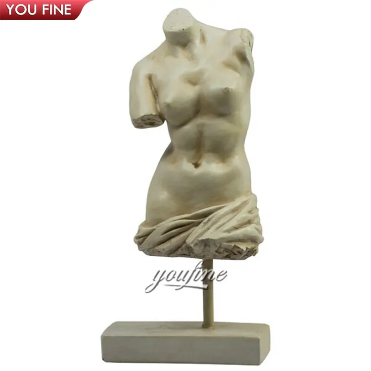 Busto de busto de Venus tallado a mano de piedra Natural, escultura masculina de mármol, Torso, estatua desnuda