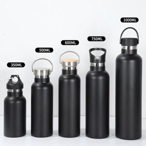 20oz Insulated Water <b>Bottles</b> Stainless Steel Double Wall Sport <b>Bottle</b> with Lid Handle Metal Thermoses <b>Flask</b> for School Cyclists - Product Image 3