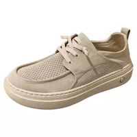 Baskets en toile perforée respirante à lacets, semelle épaisse antidérapante, légères, décontractées, pour le streetwear, la marche en extérieur et la mode