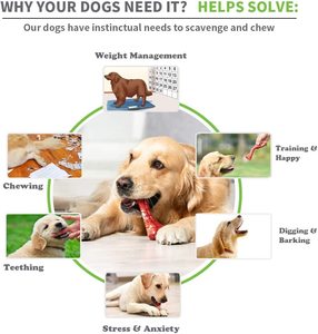Jouets pour chiens à mâcher agressifs, jouets à mâcher indestructibles et durables pour chiens, jouet en os de chien en Nylon de qualité alimentaire Non toxique, réduit l'ennui - Product Image 6