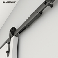 Mécanisme de fermeture en douceur pour porte de grange Amortisseur à ressort Version améliorée sans trou Kits de quincaillerie pour porte de grange coulissante