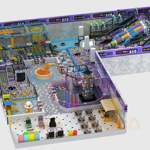 Nuevo diseño, tema personalizado, equipo de patio interior comercial, parque de atracciones para niños con tobogán grande - Product Image 3