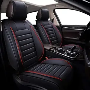 Capa para assento de carro, capa de couro falso para almofada automotiva para 5 carros de passageiros e suv universal sentar-se no interior do carro