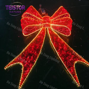 Décoration de Noël en forme de nœud LED pour l'extérieur, idéale pour la décoration des rues pendant les fêtes - Product Image 2