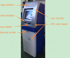 Máy Chấp Nhận Tiền Xu/Tiền Mặt Máy Bán Hàng Tự Động Thiết Bị Đầu Cuối Tài Chính <span class=keywords><strong>Kiosk</strong></span> Thanh Toán Tự Phục Vụ Thẻ RFID Kèm Máy In Vé - Product Image 4