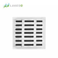 Grille d'aération Lakeso 14x14 pouces, blanche, diffuseur linéaire pour plafond, murs et sols