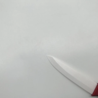 Customization zircone céramique couteau de cuisine 4 pouces couteau utilitaire poignée de couleur rouge