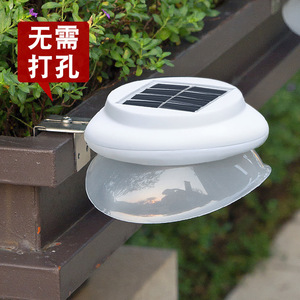 Lampe murale solaire LED extérieure étanche pour clôture de jardin, éclairage décoratif, angle de faisceau de 20 degrés, diffuseur en polycarbonate - Product Image 2