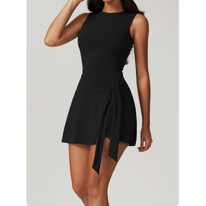 瑜伽网球连衣裙休闲性感连衣裙穿锻炼健身女性跑步高尔夫连衣裙 - Product Image 4