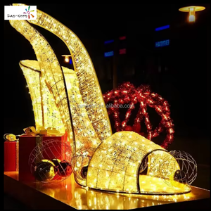 Luces y decoraciones navideñas para exteriores, motivo de zapatos de tacón alto, tacones de aguja, zapatos de tacón, decoración colgante para centros comerciales - Product Image 4