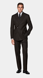 Abiti da Uomo Business <span class=keywords><strong>Doppiopetto</strong></span> in Lana Nera di Alta Gamma Personalizzati Traspiranti e Antistatici con Chiusura a Cerniera - Product Image 3