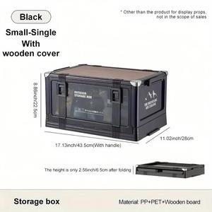 Multi-Layer Thickened Lid Foldable <b>Camping</b> Storage <b>Box</b> Durable Metal Portable Container <b>for</b> Outdoor Food Storage - Product Image 4