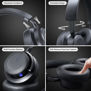 Casque sans fil hybride <span class=keywords><strong>ANC</strong></span> supra-auriculaire Bluetooth 5.<span class=keywords><strong>2</strong></span> avec puce Qualcomm CSR8670 CSR8675 et réduction de bruit - Product Image 4