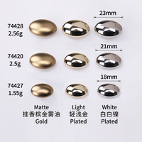 Kancing Mantel Oval dari Paduan Logam, Jahitan Tangan, untuk Jaket, Pengikat Pakaian, Warna Emas Champagne, Nikel, Emas Muda