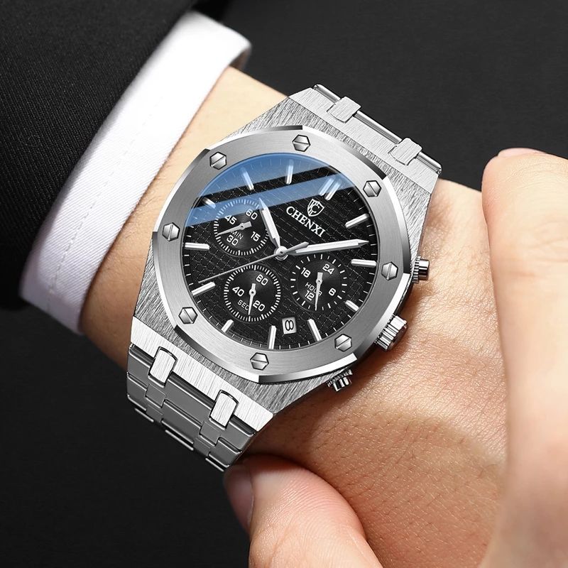 2022 Chenxi 948 Men Sport Chronograph Watch Stainless Steel With