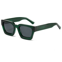 2025高端Gafas De Sol Polarizadas定制3D金属标志复古厚方形醋酸偏光男士太阳镜
