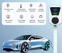 Station de recharge murale pour véhicule électrique EV, mode OEM 3, 16A, 3 phases, 11KW