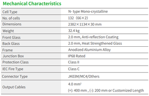 Jinko Solar 66HL4M-BDV 600-630W N-Typ Bifaziales Doppelglas-Modul |   Hochleistungs-Tiger Neo PV-Modul für Dach- und Gewerbe- und Industrieprojekte - Product Image 3