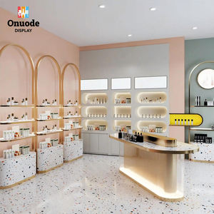 Meubles de présentation de magasin de cosmétiques LED tendance, design haut de gamme pour boutique de beauté, rayonnages de magasin de produits de beauté imperméables et écologiques - Product Image 2