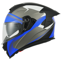 Logo personnalisé Homologation ECE2206 Matte Noir Gris Casque de moto Matériau ABS pour la conduite sur route