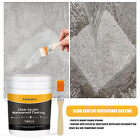 Peinture de réparation d'étanchéité transparente en acrylique pour murs, toits et carreaux