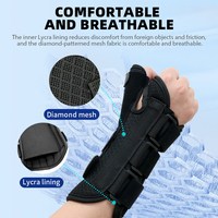 Attelle de soutien du poignet réglable, orthopédique, pour le syndrome du canal carpien, la tendinite et la récupération de la douleur au poignet, fabrication OEM