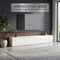 Meuble TV en bois écologique et durable, armoire de rangement moderne sur pied, console TV grand format pour chambre, salon, école