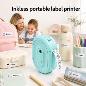 Tragbarer Thermoetikettendrucker Kabellos Wiederaufladbar für Versand Barcode E-Commerce Haushalt Organisation Lager - Product Image 3