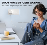 Échantillon gratuit 20W USB C adaptateur de voyage TYPE C PD3.0 tête de charge rapide pour iPhone 14 13 12 11 iPad 3A chargeur mural