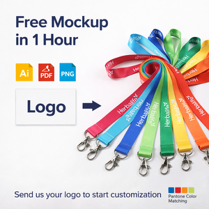Colorful Printed Heavy Duty Embroidery <strong>Key</strong> Chain Badge Reel Holder Card ID Neck <strong>Strap</strong> Sublimation Lanyards With Logo <strong>Custom</strong> - Product Image 2