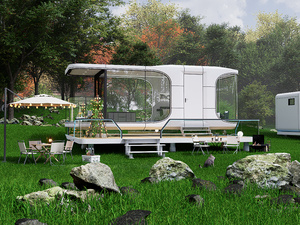 Cymdin Sang Trọng Nhà Hiện Đại Pod 2-4 Phòng Ngủ Di Động Modular Prefab Biệt Thự Có Thể Tháo Rời Không Gian Viên Nang Cấu Trúc Thép Cho Khách Sạn - Product Image 2