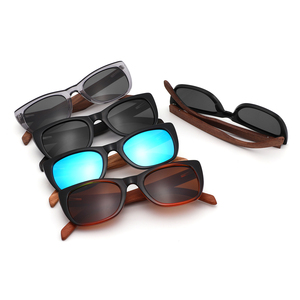 2025 Fabricación al por mayor Gafas de Sol de moda Logotipo personalizado de alta calidad Gafas de sol Templo de madera UV400 Lentes Gafas de sol - Product Image 3