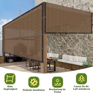 Bán Buôn HDPE Windproof Riêng Tư Màn Hình Hàng Rào Xách Tay Lưới Bóng Râm Net Bìa Dễ Dàng Lắp Ráp Cho Vườn Tường - Product Image 1