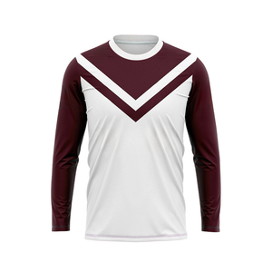 Vente en gros haut de gamme séchage rapide col rond sublimation personnalisé Canberra <span class=keywords><strong>Raiders</strong></span> rétro manches longues hommes Rugby <span class=keywords><strong>t</strong></span>-shirts hauts - Product Image 4