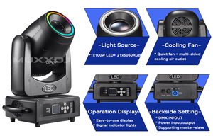 BPM-Spots 100 Battery &amp; <strong>Wireless</strong> <strong>DMX</strong> 100W LED Spot <strong>Moving</strong> <strong>Head</strong> <strong>Light</strong> Battery Powered Stage <strong>Light</strong> Wedding DJ Club Events - Product Image 4