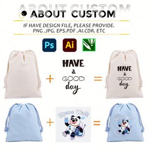 ถุงผ้ากันฝุ่นเปล่าขายส่งจากโรงงาน พร้อมพิมพ์โลโก้ ถุงผ้าฝ้ายแบบมีเชือกผูก พกพาสะดวก ใช้ซ้ำได้ - Product Image 3