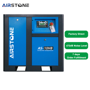 Compressore d'aria rotativo industriale a vite iniettato a olio Airstone a bassa rumorosità 10HP 7.5KW trifase 380V 50HZ 7-12bar a <span class=keywords><strong>velocità</strong></span> fissa - Product Image 1
