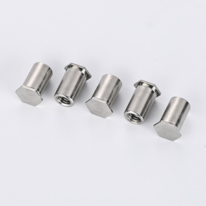 Écrou à sertir en acier inoxydable Huiligu 304, tête hexagonale plate, trou aveugle, pour tôle, grade A2-50 - Product Image 1