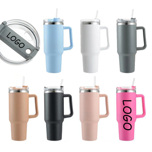 Vaso Térmico de Acero Inoxidable con Aislamiento al Vacío, Tapa con Asa y Pajitas, Rendimiento Térmico de 12-24 Horas para Uso en el Automóvil - Product Image 1