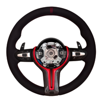 Volant de direction M Performance Premium avec accent rouge et palettes multifonctions pour BMW F80 M3 F82 M4 F10 M5 Tous modèles