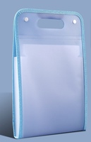 Bolsa organizadora de documentos A4 portátil sencilla al por mayor, carpeta de archivos extensible impermeable para estudiantes, material PP