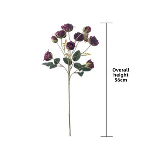 Mur de fleurs artificielles à dix têtes de roses, décoratif, avec piste de lucioles, pour la maison, idéal pour les remises de diplômes et le Nouvel An chinois - Product Image 4