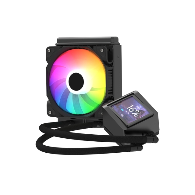 JNP LCD 2.4 Inch Screen Argb Game Case Fan Power Supply Pc Computer Gaming Liquid Cooler Water Cooling System for PC