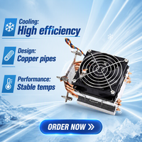 Refroidisseur d'air pour processeur Everflow, dissipateur thermique liquide de 90 mm, 4 caloducs, ventilateur PWM en aluminium et cuivre à 4 broches pour LGA 2011/1366/1150/1151/1155/1156